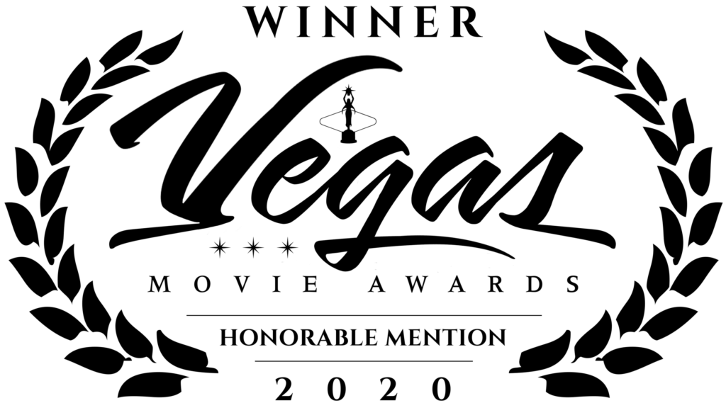 Vegas Movie Awards 2020 Winner golden laurel emblem.